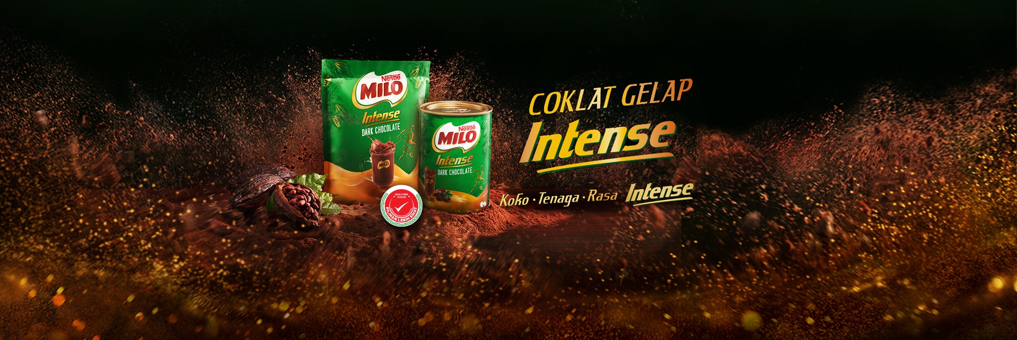 MILO® Intense Dark Chocolate Desktop Banner