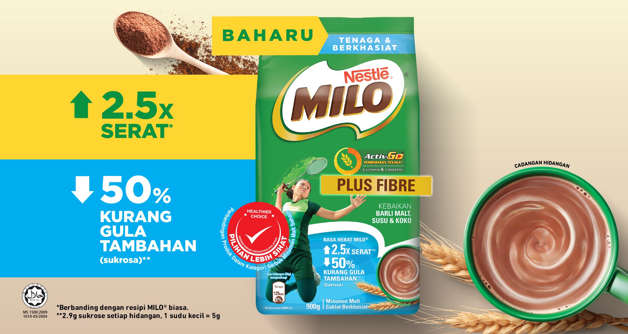 MILO® Activ-Go Plus Fibre Baharu!
