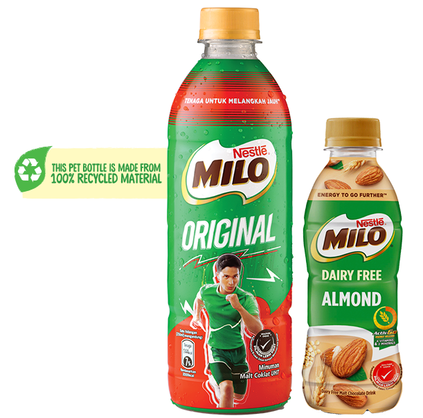 Eco friendly feature for Milo PET Bottle 500ml