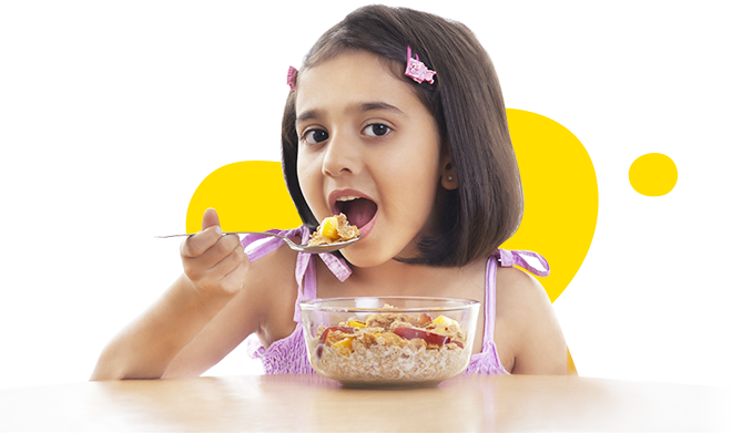 girl with cereal