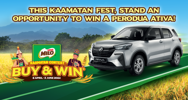CELEBRATE KAAMATAN FEST WITH AN OPPORTUNITY TO WIN EXCITING PRIZES WITH YOUR PURCHASE OF MILO® PRODUCTS!