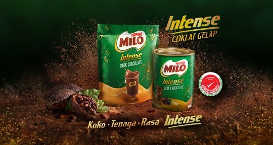 NIKMATI MILO® INTENSE COKLAT GELAP BAHARU SEKARANG!