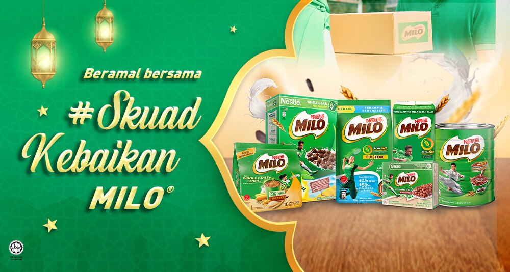 Beramal bersama #SkuadKebaikanMILO pada bulan Ramadan ini!