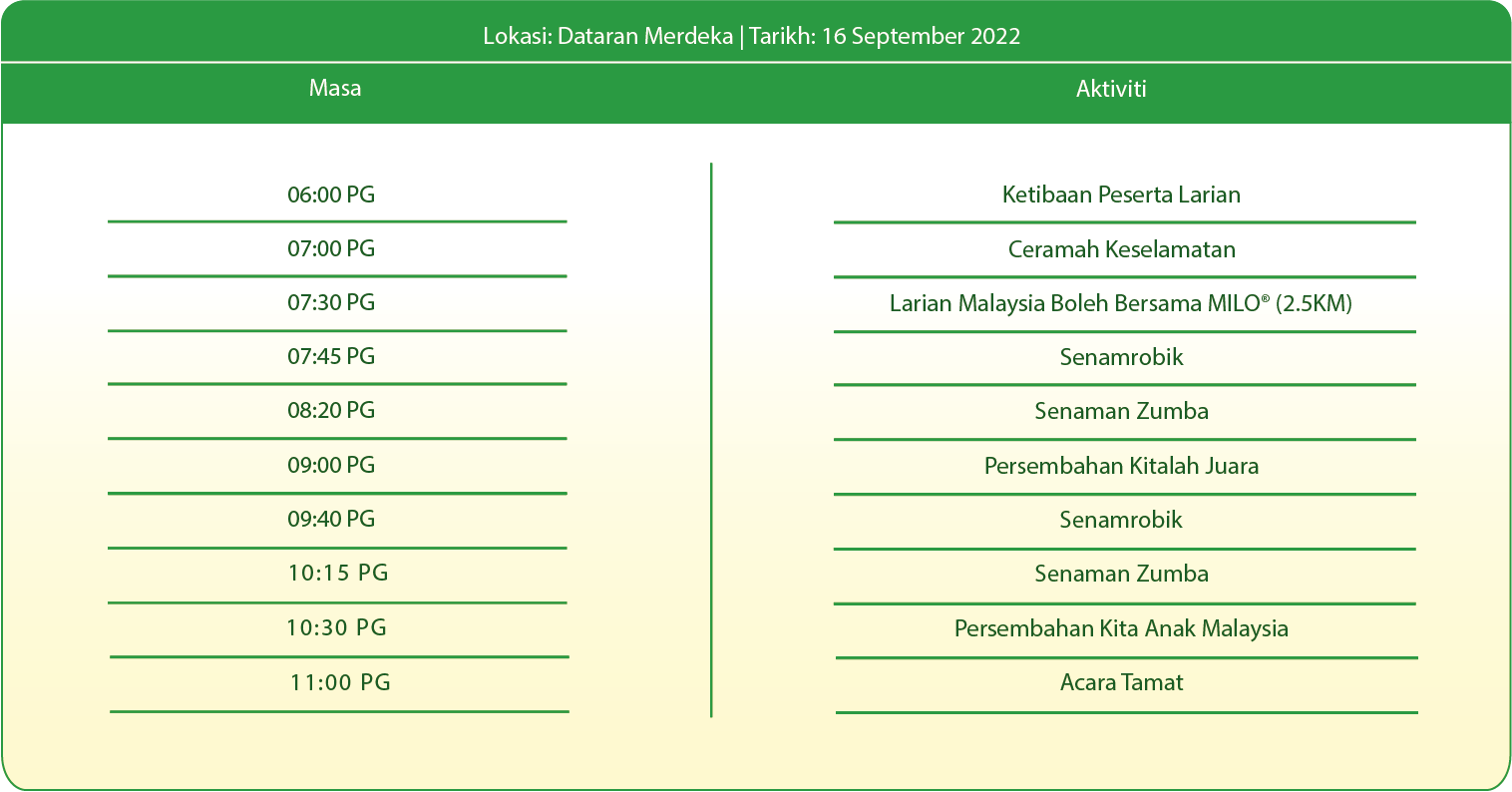 schedule